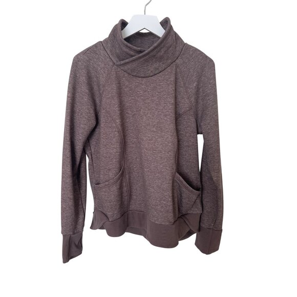 90 Degree By Reflex Heathered Maroon Pullover Sweatshirt - Picture 1 of 6